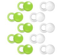 Joselin 10 Pairs Running Bib Magnets, Magnetic Race Bib Clips Marathon Bib Clips Running Bib Buckles Bib Fasteners Green & White