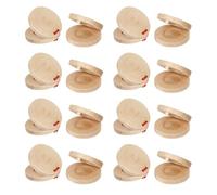 Joselin 16pcs Castanets Musical Castanets Instrument Wooden Music Musical Instrument Percussion Instrument for Kids Adults