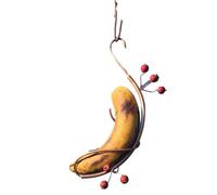 Joselin 2 PCS Outdoor Hanging Butterfly Feeder Butterfly Banana Hammock As Shown Metal for Habitat,Garden Decor and Butterfly Attractor Decor