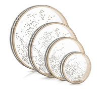 Joselin 6/8/10/12 Inch Wave Bead Ocean Drum, Sea Sound Drum with Wood Shell Ocean Sound Drum Musical Instrument Percussion