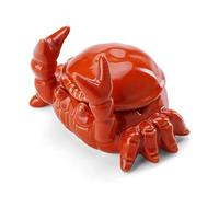 Joselin CrabAshtray with Lid, Ceramic Windproof CigaretteAshtray for Indoor or Outdoor Use Desktop Decoration Crab
