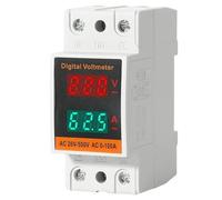 Joselin Dual Display Combination Rail Type Single Phase Digital Meter Digital Din Rail Power Meter AC Voltmeter Ammeter Energy Meter