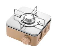 Joselin Outdoor Camping Cooking Gas Stove Strong Trips Burner Grill Super Light Travel Supplies Cooking Utensils-Khaki Easy to Use