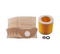 Josenidny 1 x HEPA filter + 5 x paper bags for vacuum cleaner parts HEPA filter Wd2250 WD3.200 Mv2 Mv3 WD3