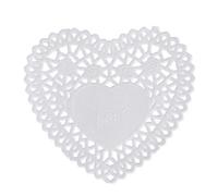 Josenidny 100 x 4 Inch White Lace Heart Love Paper Doilies for Card Scrapbooking