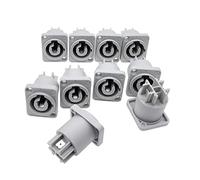 Josenidny 10PCS Powercon Connector 3 Pins 20A 250V Power Speaker Panel Socket Female for LED Screen Stage Lighting,Grey