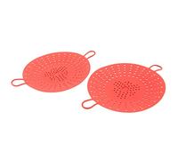 Josenidny 2 Pcs Silicone Steamer,Vegetable Steamer Basket Insert for Pressure Cookers, Microwavable, Multicookers,Red