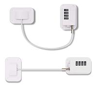Josenidny 2 Pieces Fridge Lock Freezer Cabinet Lock Fridge Door Lock Combination Children for Cupboard Drawer (White)