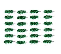 Josenidny 24 Pieces Metallic Foil Pom Poms with Plastic Handle for Adults Kids Green