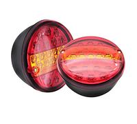 Josenidny 2Pcs 12V 24V 20 Led Car Trailer Tail Universal Lights Truck Round Taillight Rear Brake Stop Indicator Turn Signal Lamp