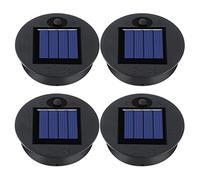 Josenidny 4 Pieces Replacement Solar Light Tops Outdoor Lantern Light Solar Light Parts Round Solar Lights Waterproof