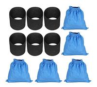 Josenidny 5 Pieces for MV1 WD1 WD2 WD3 SE4001 Filter Bags & 6X for Foam Filter MV1 WD1 MV1 WD1 Filter