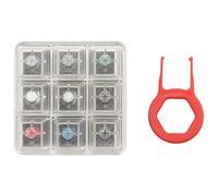 Josenidny Acrylic Keyboard Tester 9 Clear Plastic Keycaps Sampler for Cherry Mx Switches