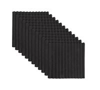 Josenidny Black Acoustic Panels Sound Protection Foam Acoustic Tiles Studio Foam Sound 2.5 x 30 x 30 cm Pack of 12