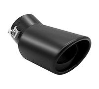 Josenidny Car Exhaust 63mm Stainless Steel Bend Muffler Tip Tail Throat Black