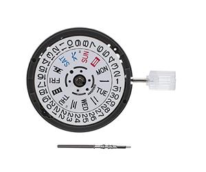 Josenidny NH36/NH36A Automatic Mechanical Movement 24 Jewels White Date Wheel Crown at 3.0 Movement Replacement, White and black.
