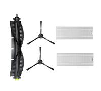 Josenidny Pack of 5 Roller Brush Cleaning Filter Side Brush Cleaning Accessories Parts for Qihoo 360 S10 X100 Max Robot Vacuum Cleaner for Cleaning