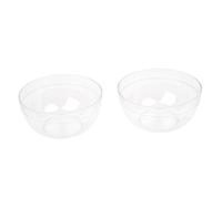 Josenidny R Women 9cm x 4.5cm DIY Transparent Plastic Mixing Bowl Stand 2pcs