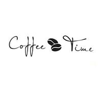 Josenidny Removable Wall PVC Sticker Decor Art Bedroom Design Wall Quotes for Window Glass Door Black - Coffee Time