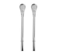 Josenidny Set of 2 pcs - Stainless Steel Yerba Mate Tea Bombilla Gourd Drinking Straw Filtered
