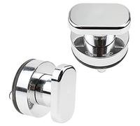 Josenidny Suction Bowl Door 2 Pieces Suction Bowl Drawer Shop Cabinet Cooling Cabinet Door Glass Portable Mobility Silver