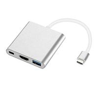 Josenidny USB C to Adapter, 3 in 1 Multiport USB Type C to 4K, USB3.0 and USB C Power Delivery Port Converter Compatible