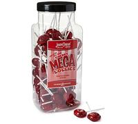 Joseph Dobson & Sons Cherry Lollies, Unwrapped, 1990 g, Pack of 90