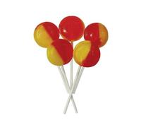 Joseph Dobson & Sons Mega Lollies - Rhubarb & Custard Flavour Lollipops Candy - Unwrapped - 10 Pieces