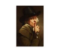 Joseph Ducreux - Self-Portrait, The Silence Classic Masterpiece Poster Canvas Wall Art Prints Photo Picture Paintings Room Decor Home Decorative 24x36inch(60x90cm)