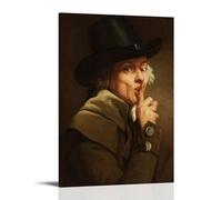 Joseph Ducreux - Self-Portrait, The Silence Classic Masterpiece Poster Wall Art Bedroom Prints Home Decor Hanging Picture Canvas Paintings 12x18inch(30x45cm)