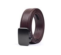 Joseph Elliott Belts Men's Genuine Leather Ratchet Adjustable Golf Belt, Cherry Red, Black, One size