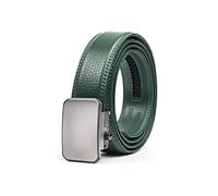 Joseph Elliott Belts Men's Genuine Leather Ratchet Adjustable Golf Belt, Hunter Green, Brushed Steel, One size