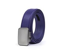 Joseph Elliott Belts Men's Genuine Leather Ratchet Adjustable Golf Belt, Purple, Brushed Steel, One size