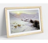 Joseph Farquharson, Southland Hills Framed Wall Art Print Picture - A1 - Light Oak Frame