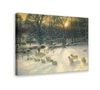 Joseph Farquharson,The Shortening Winters Day Is Near A Close Canvas Wall Art Posters And Prints Room Aesthetic Bedroom Office Decor 16x24inch(40x60cm)