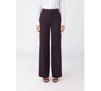 JOSEPH High-Waisted Wide Leg Tailored Trousers in Viscose and Cotton Blend - Size: 40 - female