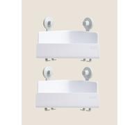 Joseph Joseph 2 Pack EasyStore™ Corner Shower Shelf Set Eco White