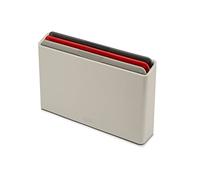 Joseph Joseph 3 Piece Colour Coded Chopping Board Set, Double Sided Non Slip Boards in Slimline case- Red/Grey