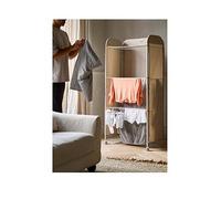 Joseph Joseph Eclipse 3-Tier Adjustable Laundry Drying Rack, Integrated Fabric Cover, Heavy Duty, With Wheels, Folds Flat, 14kg/14m Capacity, Ecru