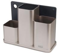 Joseph Joseph 85122 Counterstore Utensil Pot Chopping Board Set- Silver, 13 x 30.8 x 22.7 cm