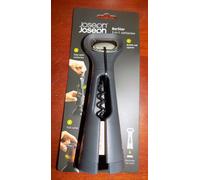 Joseph Joseph BarStar 3-in-1 Corkscrew, Bottle opener & foil cutter, Space Saving design, Black, 24