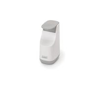 Joseph Joseph Bathroom Slim, Compact Soap Dispenser, Easy-push Pump Head, Non Drip Nozzle, Fill-level Window, Refillable, White/Grey