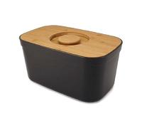Joseph Joseph Bread Bin with Removable Bamboo Chopping Board Lid - Black, 8
