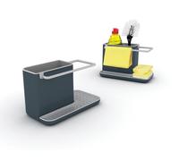 Joseph Joseph Caddy Kitchen Sink Area Organiser with Sponge Holder and Cloth Hanger - Grey