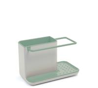 Joseph Joseph Caddy Kitchen Sink Area Organiser with Sponge Holder and Cloth Hanger - Stone/Sage