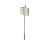 Joseph Joseph CleanTech Wall-mounted Adjustable Long Handle Broom Sweeper with Dust-shield Storage, Indoor Sweeping Floor Brush with Soft Bristles and Comb