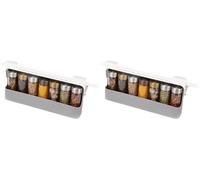 Joseph Joseph CupboardStore in cupboard, kitchen storage under-shelf Spice Rack, organiser Grey (Pack of 2)