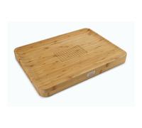 Joseph Joseph Cut & Carve Non-Slip, Multi-Function, Double-Sided Chopping Board for Food Preparation and Carving, Bamboo wood, Large