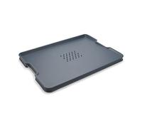 Joseph Joseph Cut&Carve Plus - Non-Slip Multi-Function Double-Sided Chopping Board for Food Preparation and Carving- Dishwasher Safe, Extra-Large - Sky