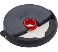 Joseph Joseph Disc Easy-Clean Pizza Cutter Slicer Wheel Compact, Stainless Steel Blade, Grey/Red